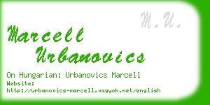 marcell urbanovics business card
